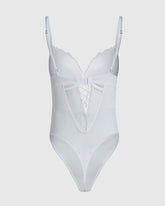 La Senza Lightly Lined Lace Bodysuit Ivory / M